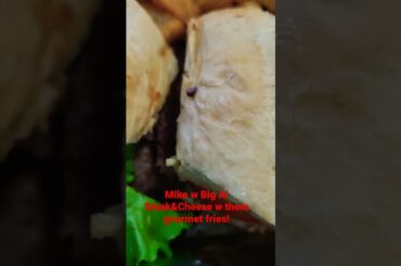 #trending #now Mike w Big Al #cheesesteak #gourmet #fries #food #love #loudteam