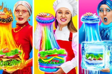 LE CONCOURS DE CUISINE : CHAUD VS FROID || Des Astuces de Cuisine Amusantes Par 123 GO! FOOD