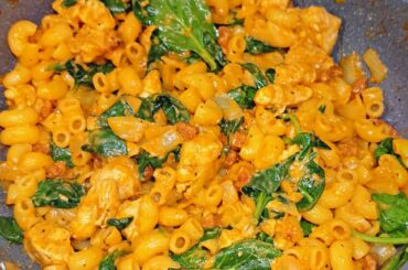 Pâtes crémeuses au poulet et au chorizo