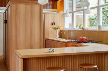 Timber-filled kitchen in a renovated Mid-century home, City Beach, Perth, Western Australia [4000x5200]