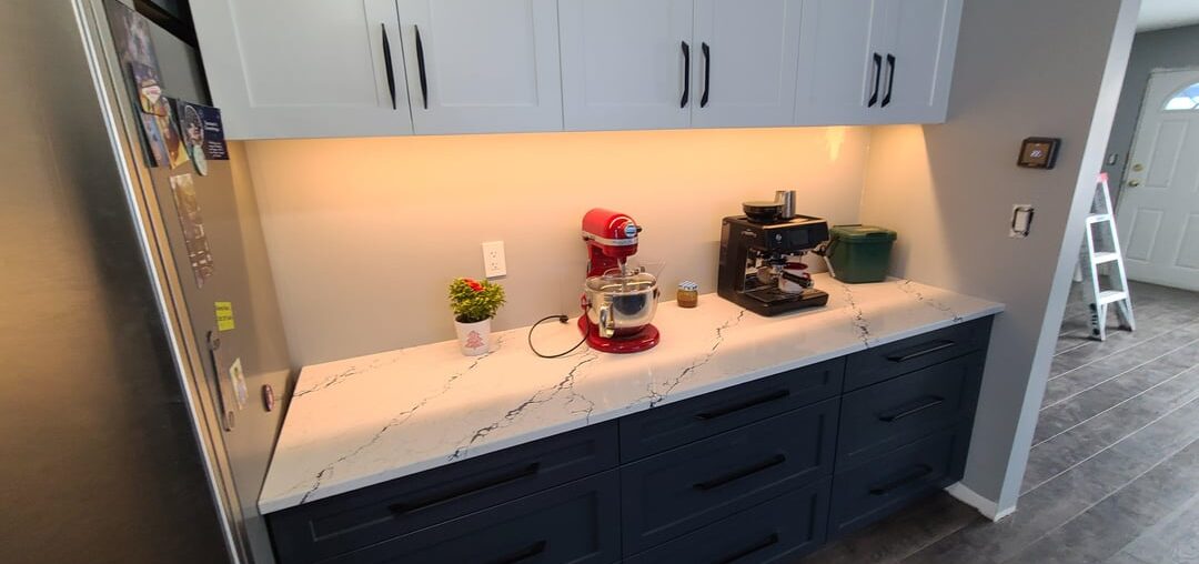 Installed my own Inverness Cobalt Cambria quartz counters.