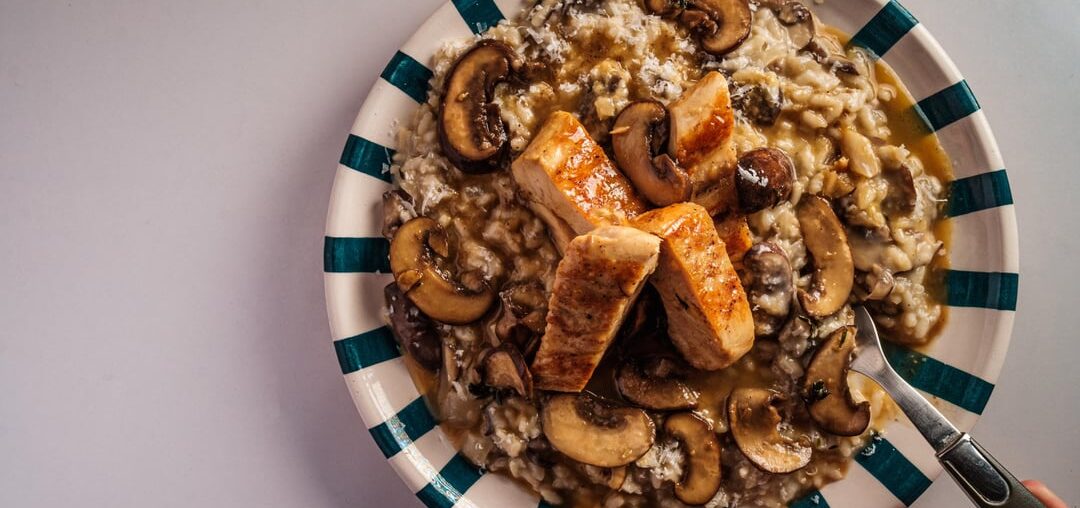 Risotto aux champignons et poulet
