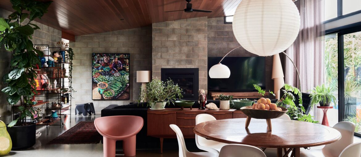 Living room in a modernist-inspired, fully-accessible home in Elsternwick, Melbourne, Australia [4000x2560]