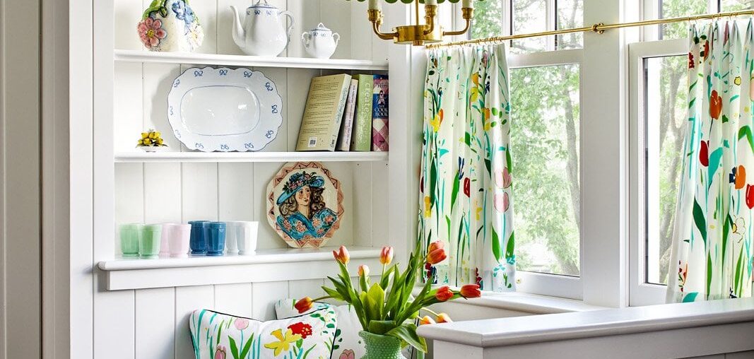 White shiplap breakfast nook in a Harbor Springs residence, Emmet County, Michigan [1067x1600]