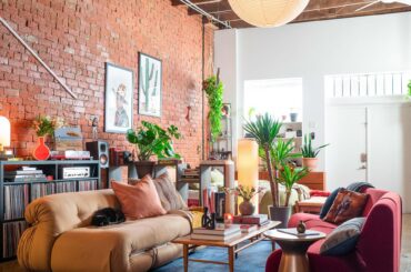 Exposed brick wall loft in a 1920s building, Dallas, Texas [1920x2400]