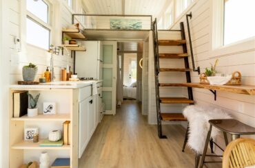 Interior of the "Lena" tiny house in Greer, South Carolina [1200 × 1006]