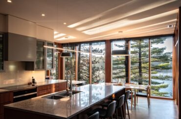Kitchen providing a panoramic view of The Lake of Bays, Ontario