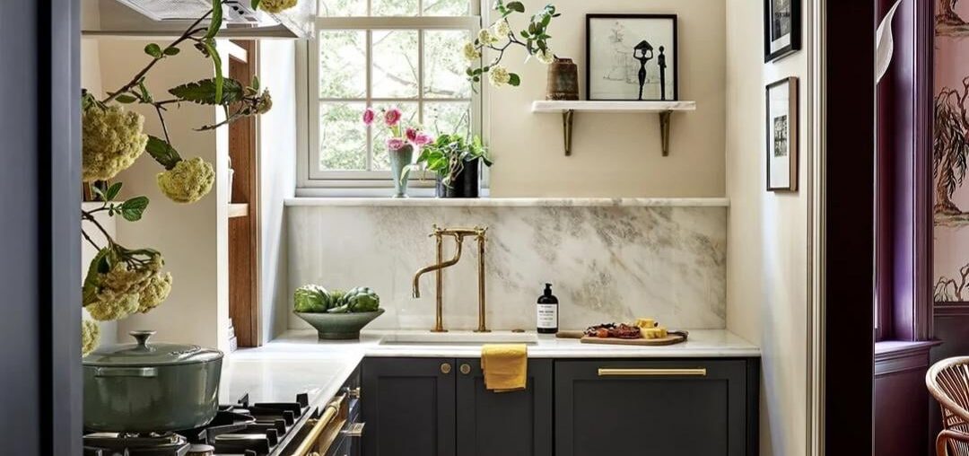 Galley kitchen in a prewar two-bedroom condo. Kalorama, Washington, D.C.