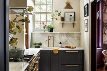 Galley kitchen in a prewar two-bedroom condo. Kalorama, Washington, D.C.