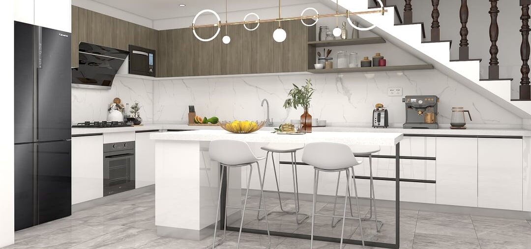 30m² L shape kitchen cabinet design