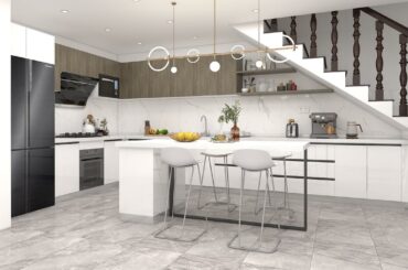 30m² L shape kitchen cabinet design