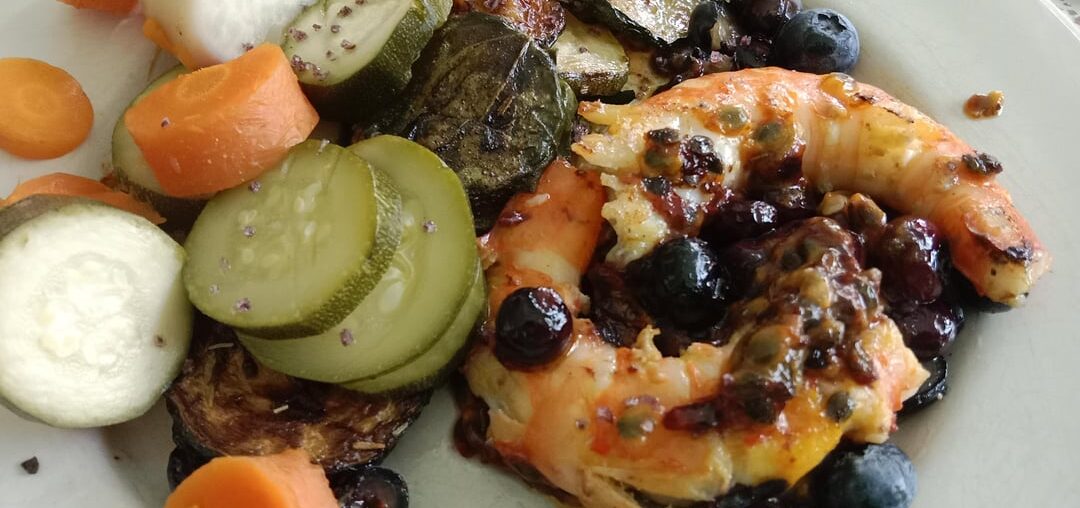 Gambas aux fruits de la passion