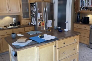 Before and after of a kitchen I designed. The clients love their new kitchen.