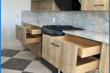 Functional Cus Kitchen Cabinet with a hidden Drawer | Modern Design Complete Kitchen Remodeling from Start to finish