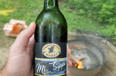 When you're camping you need to find some local wine