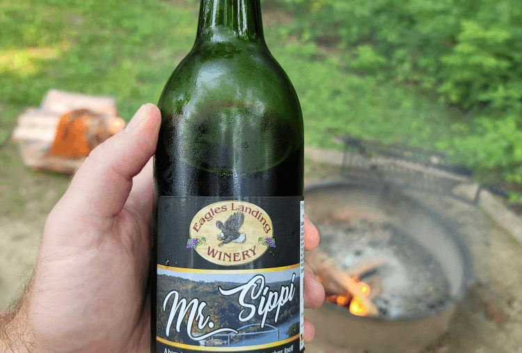 When you're camping you need to find some local wine