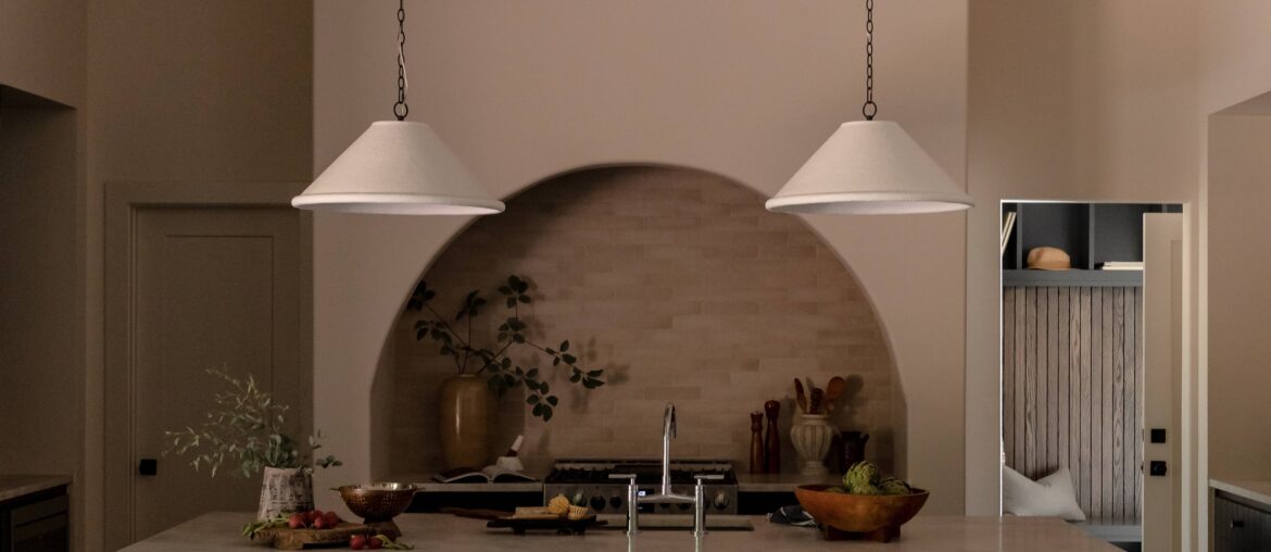 Arched range alcove in a kitchen with tall ceiling, Oklahoma City, Oklahoma [4201x6301]