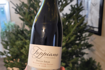 Tree decorating Petite Sirah, merry early Christmas
