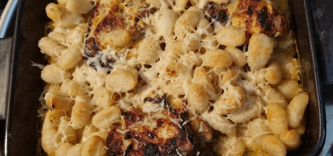 Haut de cuisse marinés au curry et gnocchis gratinés