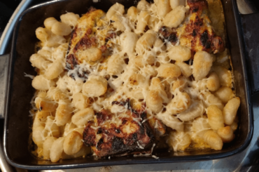 Haut de cuisse marinés au curry et gnocchis gratinés