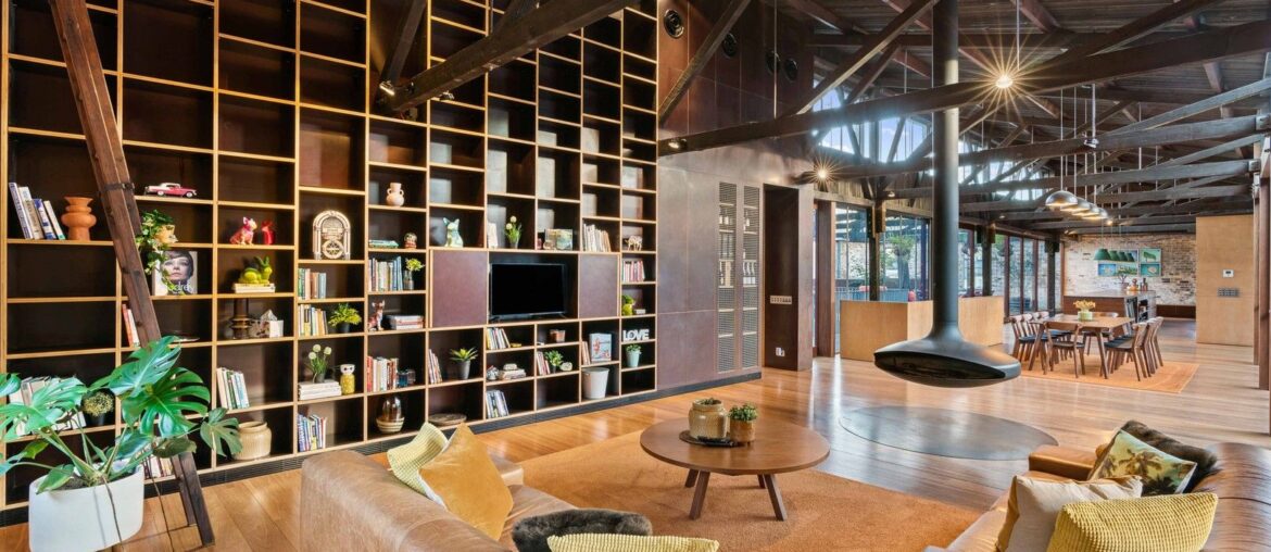 Living Room in Converted Warehouse [1619 x 1080] Sydney, Australia