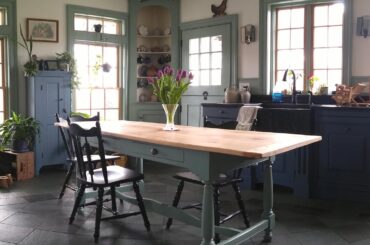 Handcrafted kitchen in a 220year old home.
