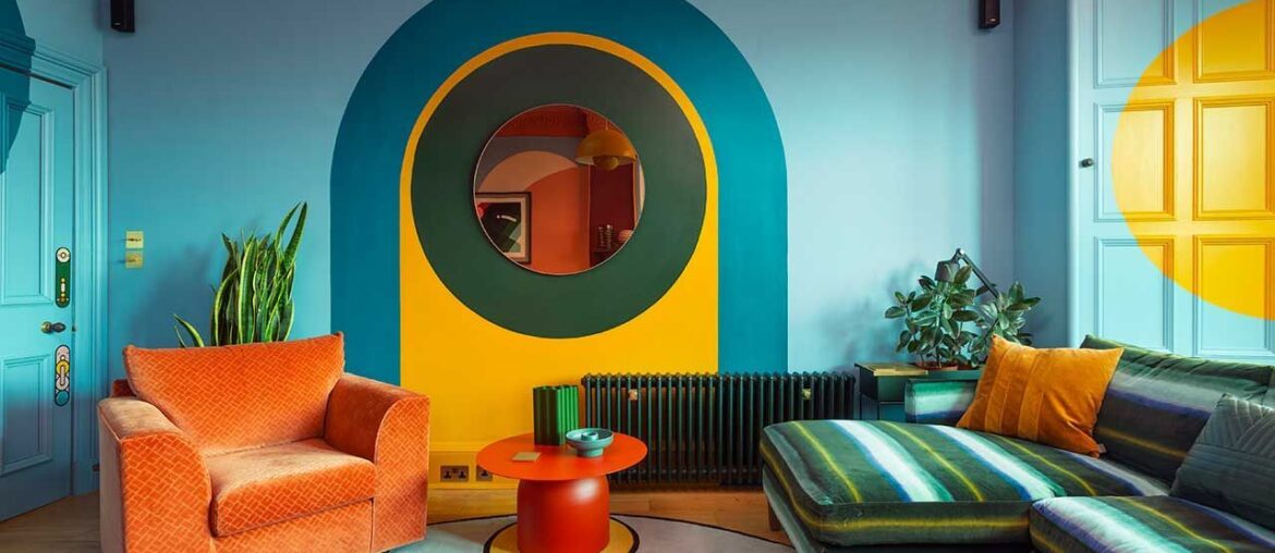 Psychedelic Edinburgh Apartment by Sam Buckley [1200 x 853]