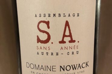 Domaine Nowack S.A. 'Sans Annee' Extra Brut, discovered at Delicatessen Cave (Paris 🇫🇷). Incredible.