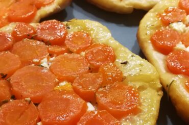 Tarte tatin carotte/chèvre/miel fait maison 😋