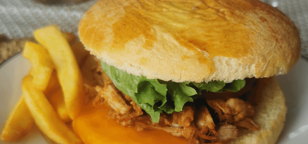 [fait-maison] Burger à l'effiloché de porc et mimolette française