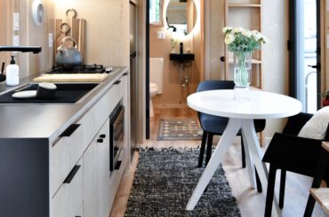 Tiny house kitchen and dining room in Eugene, OR [3712 × 5568]