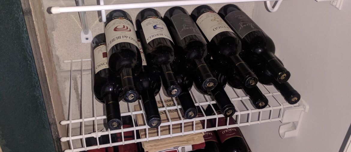 Wine closet DIY.