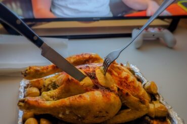 Poulet. Pour moi. M'en fous.