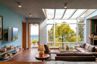 Living Room with the view of the Himalayas. Uttarakhand ,India.(1600 X 1067 )