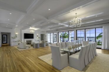 Spacious Living and Dinning Room with Floor to Ceiling Windows in Florida's Most Expensive Home (Palm Beach, FL)[5000×3333]
