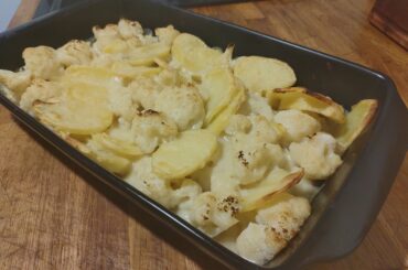 Gratin de choux fleur et patate a la sauce béchamel