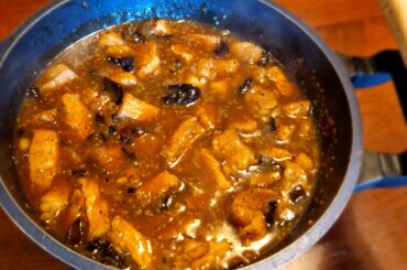 Mon premier (et certainement dernier vu la quantité de sucre requise) porc au caramel !