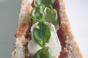 pain pizza au chevre et au miel