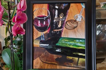 1 Down and 1 to Go | new Original acrylic pouring and oil Media Painting Abbey Winery