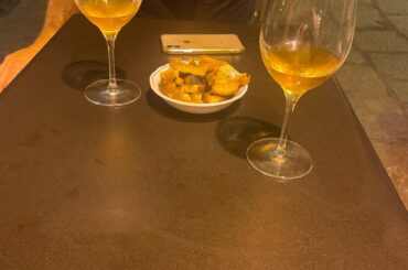 Orange wine in Bologna, Italy