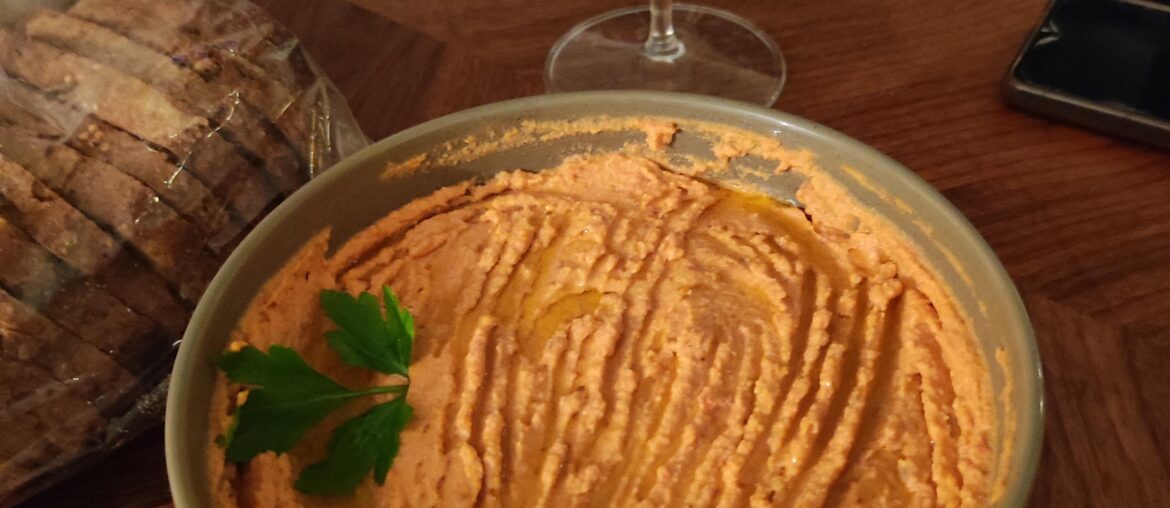 Houmous pois chiches/tomates séchées ! Simple et rapide 😁