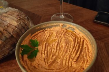 Houmous pois chiches/tomates séchées ! Simple et rapide 😁