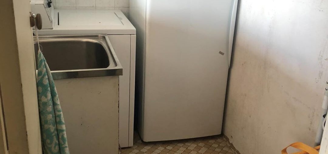 Re-did my mums atrocious 60s Laundry. It was tough to fit everything within such a small space but I’m happy with the finished result.