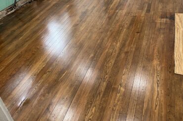 100 year old kitchen wood floors repaired and refinished!