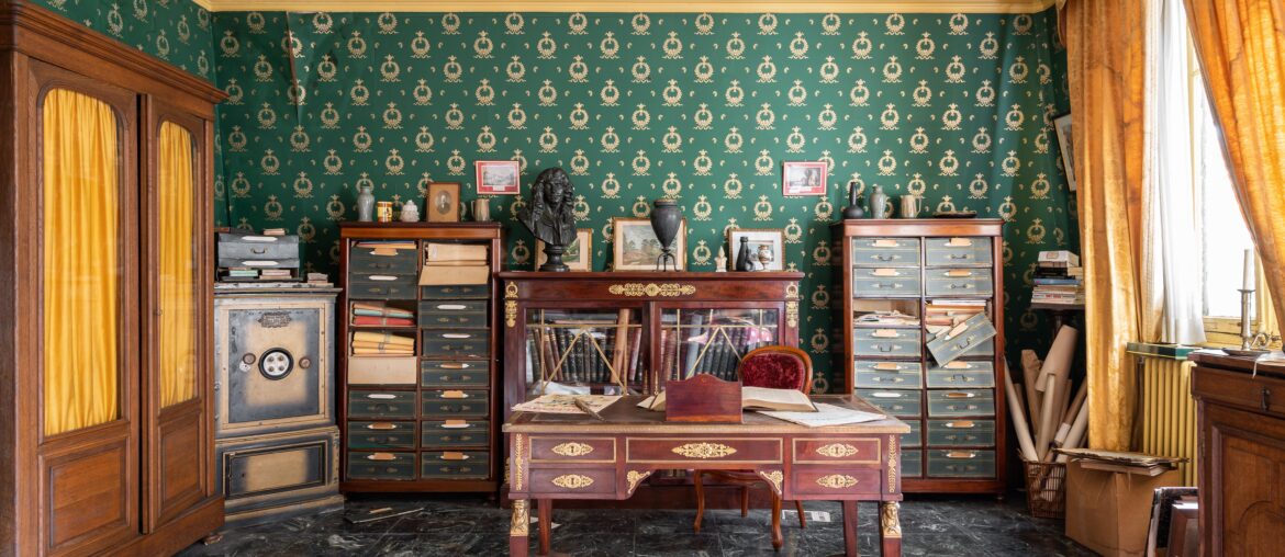 Found inside an abandoned French palace: office of a scholar [5941x3961] [OC]