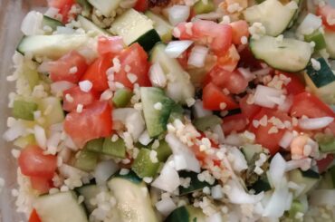 Taboulé boulghour maison et filet de saumon