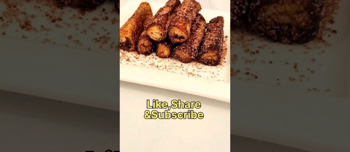 Nutella French Toast Roll-Ups/How to make nutella french toast recipe #food #lunchboxrecipe #shorts