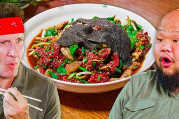 Raw Bitter Bile Salad!! Laos EXTREME Street Food!!