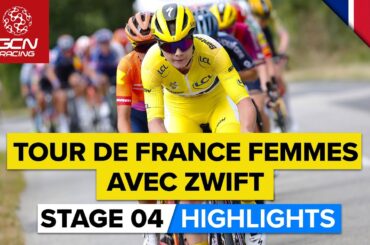 Can Kopecky Keep Yellow? | Tour De France Femmes Avec Zwift 2023 Highlights - Stage 4