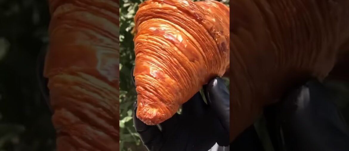 Flaky French croissant. For the recipe please watch my video on how make french croissant.
